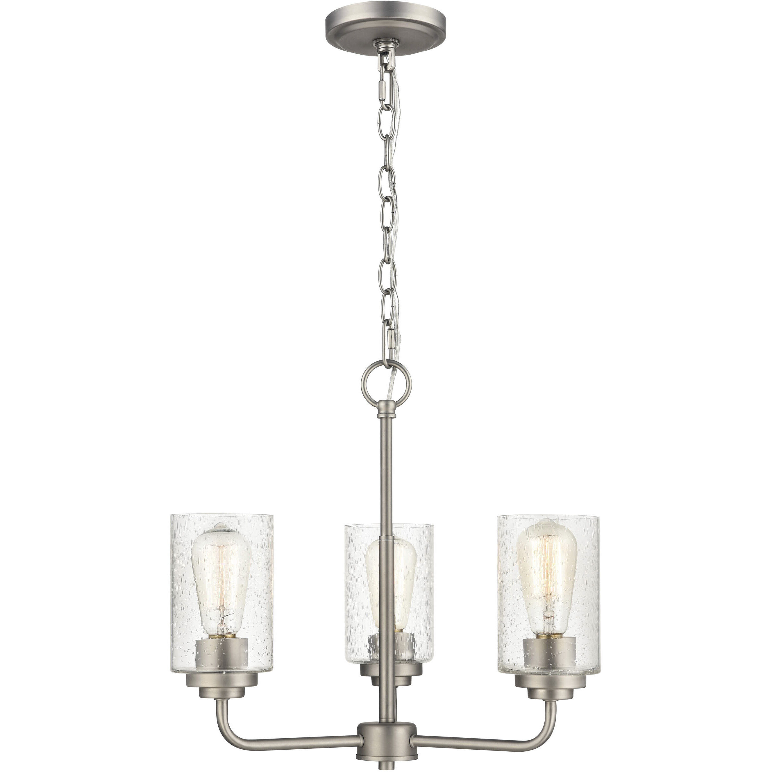 Moven 3 Light 18 inch Satin Nickel Chandelier Ceiling Light