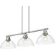 Yep Duncan Island Light Ceiling Light in Pewter, Clear Glass