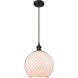 Ballston Large Farmhouse Chicken Wire 1 Light 10 inch Oil Rubbed Bronze Mini Pendant Ceiling Light, Ballston
