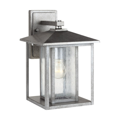 Hunnington 1 Light 14 inch Weathered Pewter Outdoor Wall Lantern, Medium