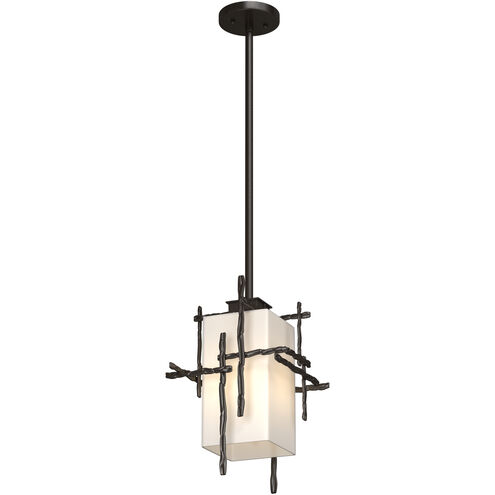 Tura 1 Light 9.4 inch Coastal White Outdoor Pendant in Opal