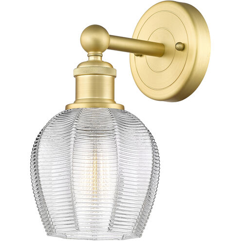 Norfolk Sconce Wall Light in Satin Gold, Clear