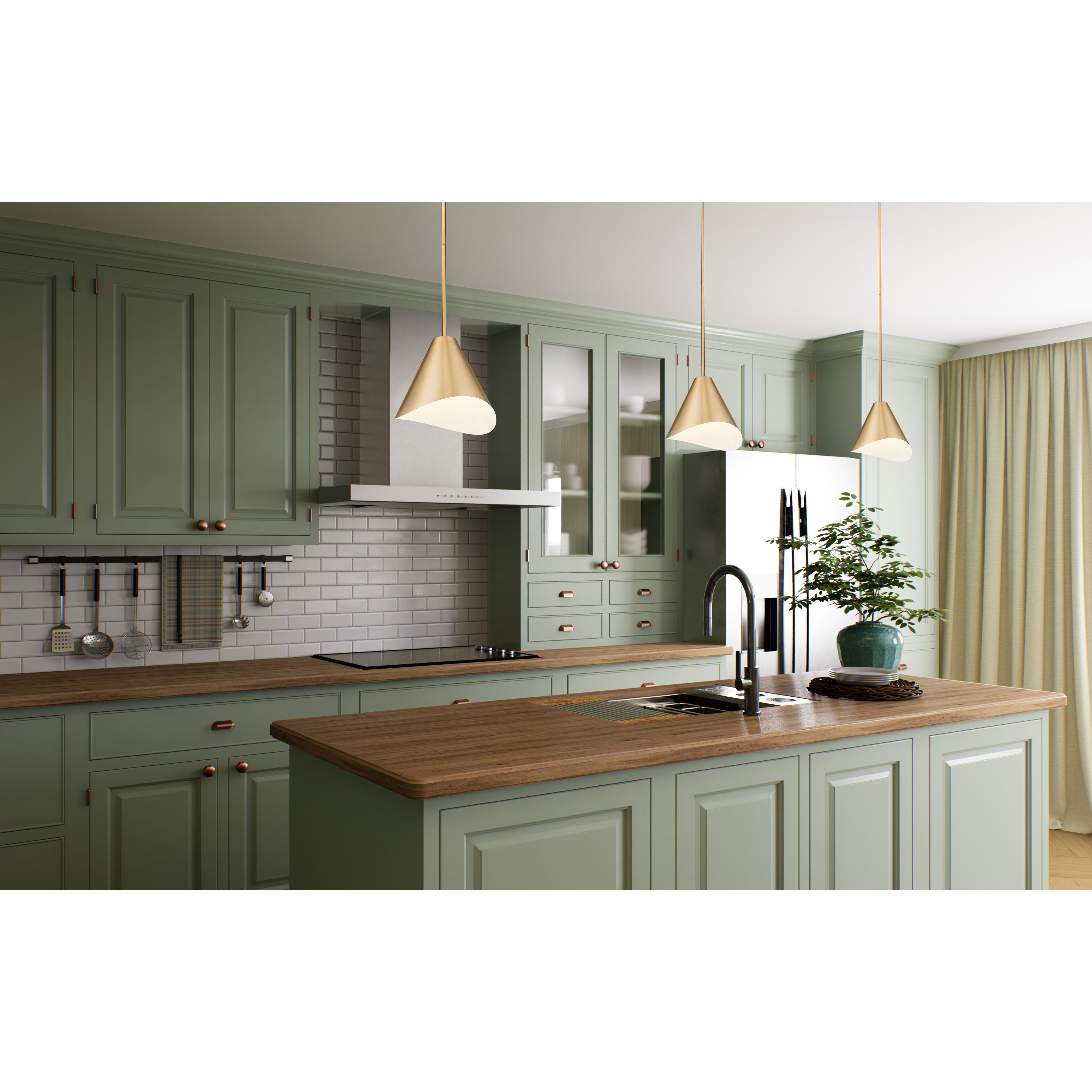 Aria 1 Light 12 inch Modern Gold Pendant Ceiling Light in Modern Gold & Inner White