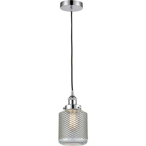 Edison Stanton LED 6 inch Polished Chrome Mini Pendant Ceiling Light