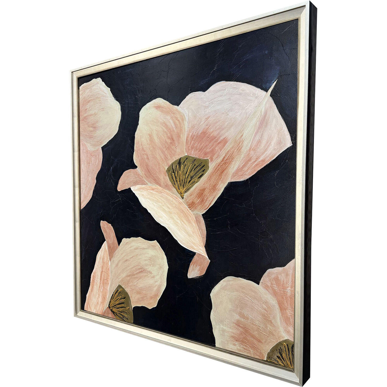 Poppy Perfection Pink and Blue and Black and White Framed Art, The Studio