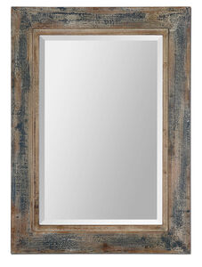 Bozeman 37.75 X 27.75 inch Distressed Wood Wall Mirror