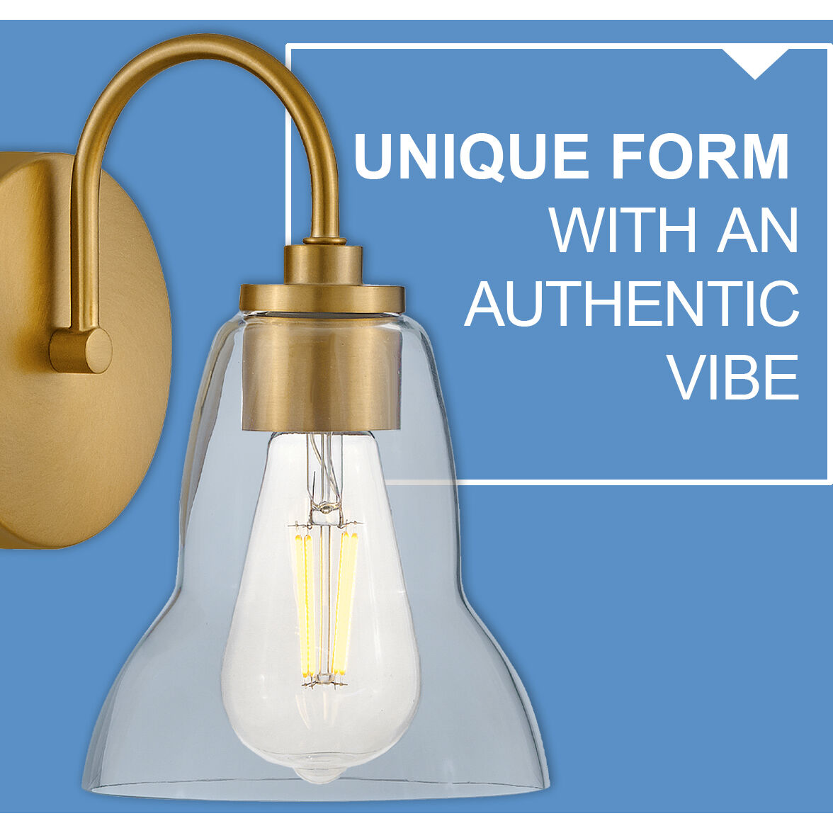 Vera LED 15 inch Lacquered Brass Bath Light Wall Light
