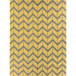 Fallon 132 X 96 inch Bright Yellow, Charcoal Rug