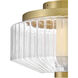 Reign LED 12.75 inch Lacquered Brass Flush Mount Ceiling Light