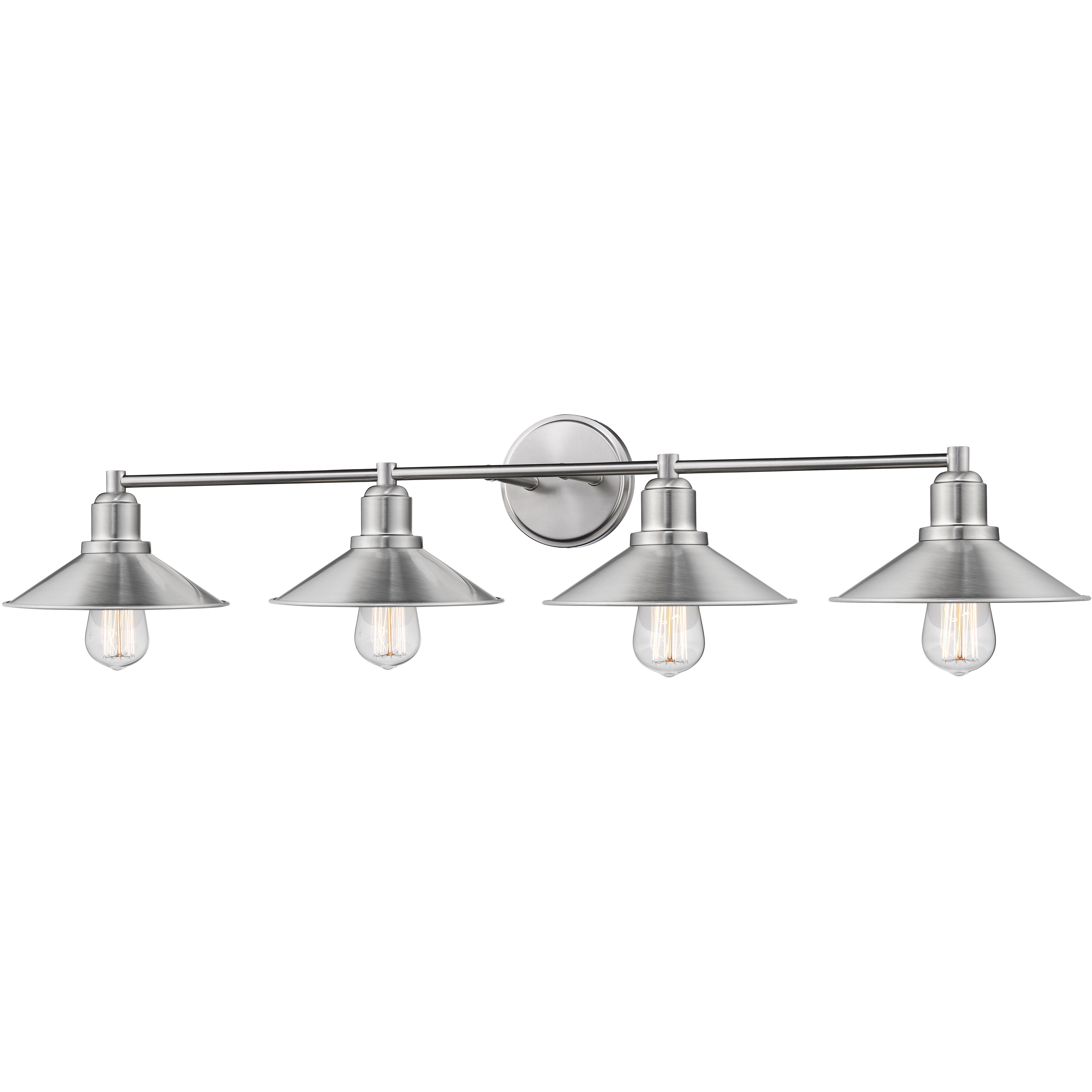 Casa 4 Light 36.5 inch Brushed Nickel Vanity Wall Light in Brushed Nickel Steel