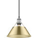 Yep Orwell Pendant Ceiling Light in Pewter, Brushed Champagne Brass