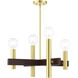Helsinki 4 Light 24 inch Satin Brass Chandelier Ceiling Light
