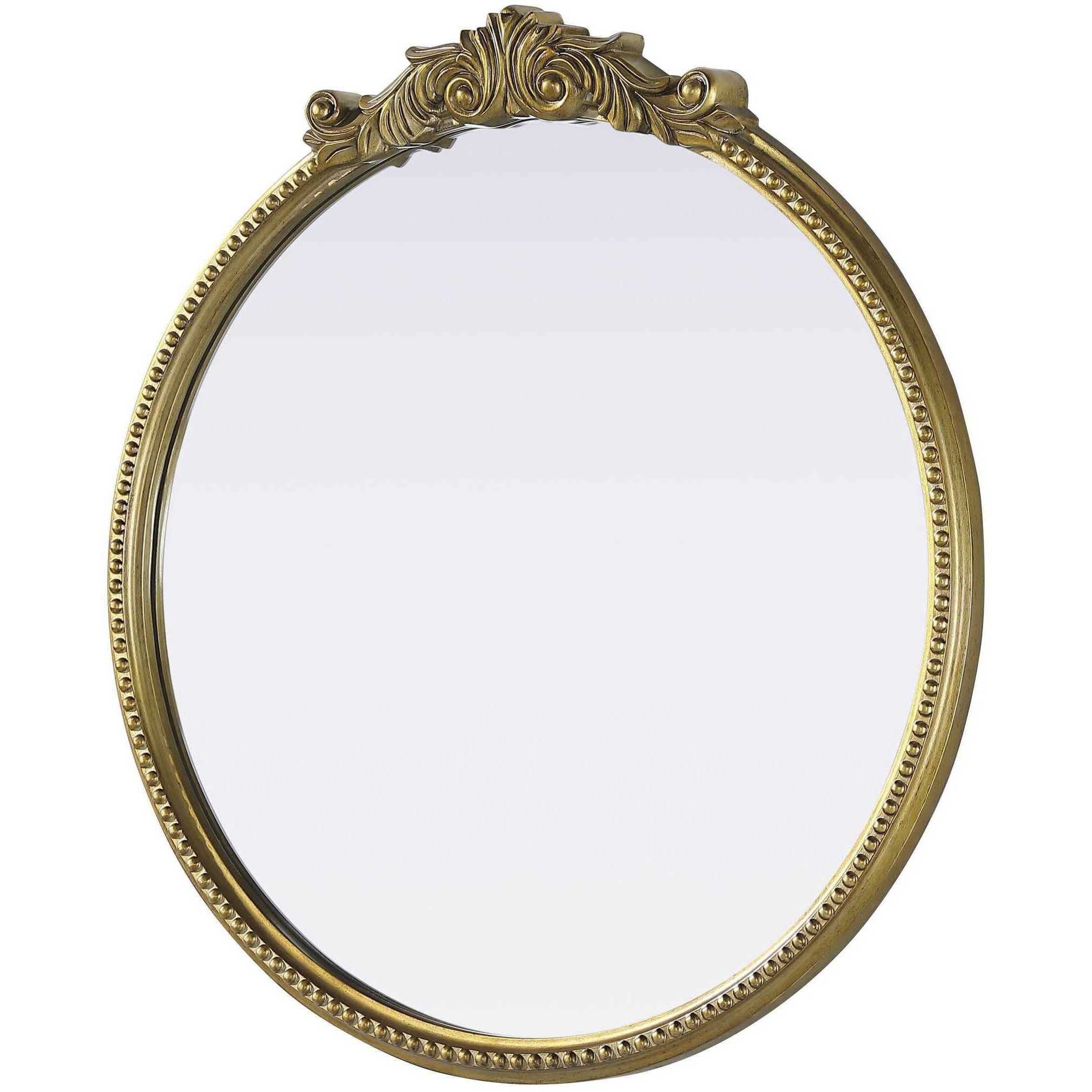 Naomi 32 X 30 inch Antique Brass Mirror