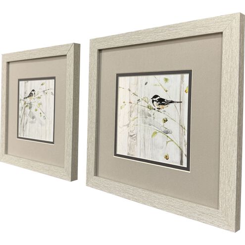 Heavenly Spring Black and Beige and Green and Gray Framed Art