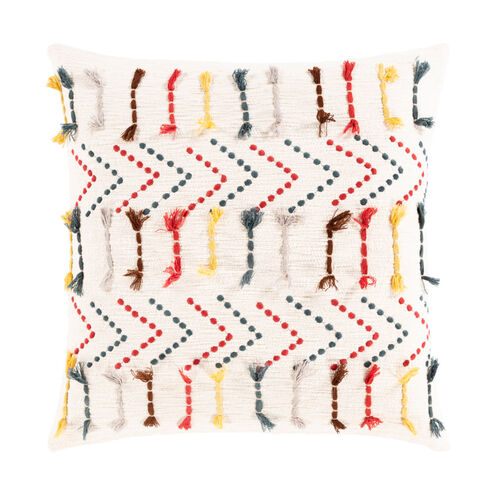 Minka 20 X 20 inch Dark Coral/Bright Yellow/Teal/Light Gray Pillow Kit, Square