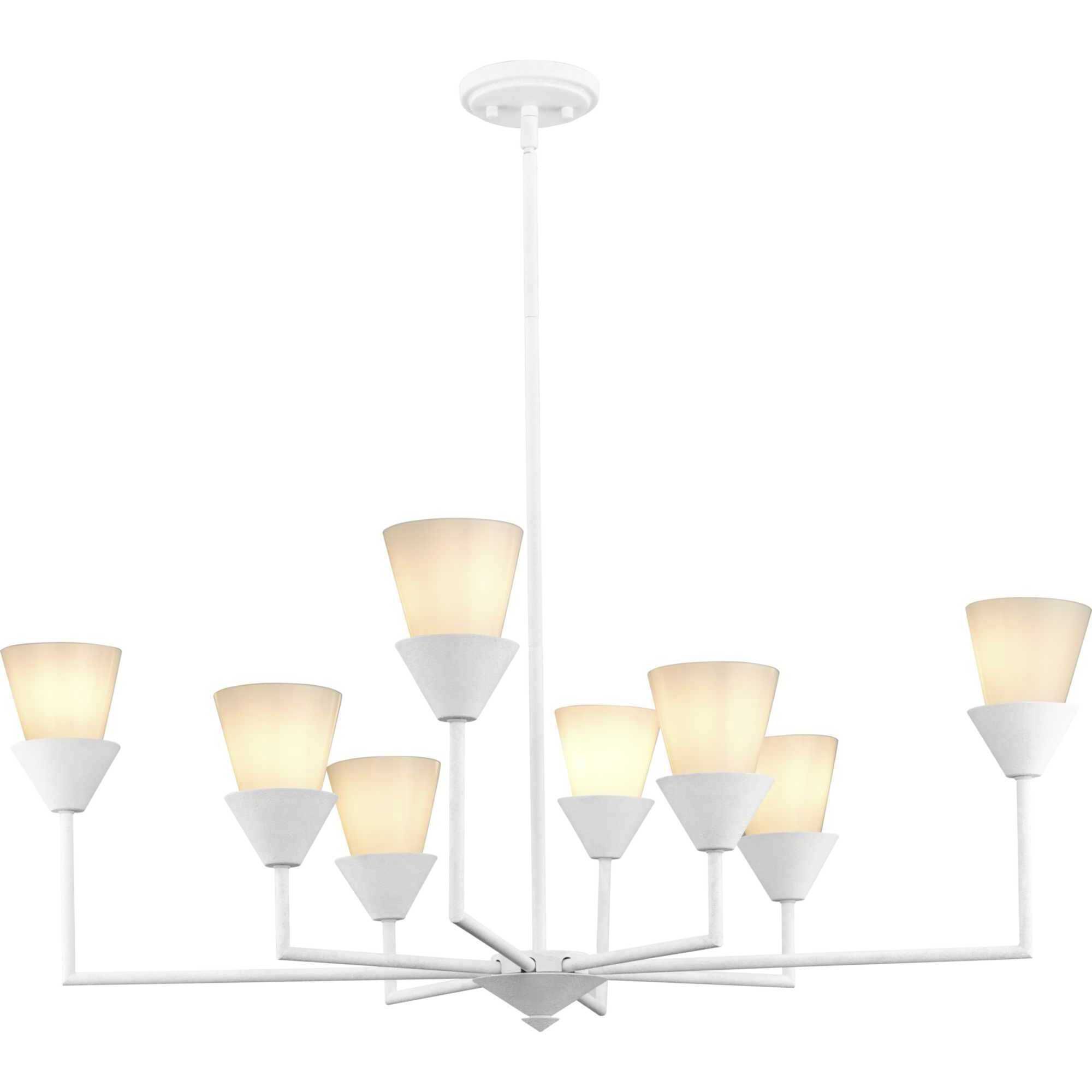 Pinellas 8 Light 40 inch White Plaster Chandelier Ceiling Light, Design Series