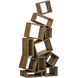 Cubist Dark Walnut Bookcase