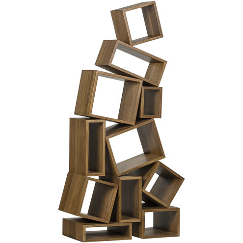 Cubist Dark Walnut Bookcase