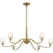 Barcelona 6 Light 40.25 inch Natural Brass Chandelier Ceiling Light