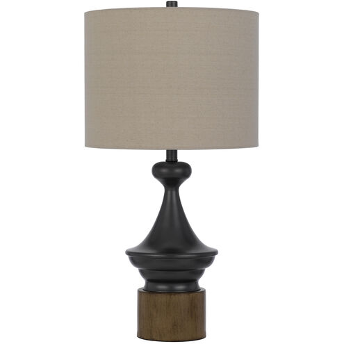 Sterling 30 inch 150.00 watt Black and Wood Table Lamp Portable Light