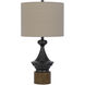 Sterling 30 inch 150.00 watt Black and Wood Table Lamp Portable Light
