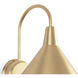 Dublin 1 Light 7.75 inch Natural Brass Wall Sconce Wall Light