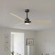 Atlas Alessandra - LK 56 inch Textured Bronze with Light Maple Tone Blades Ceiling Fan