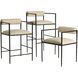Barbana Oxford White and Natural Iron Chair