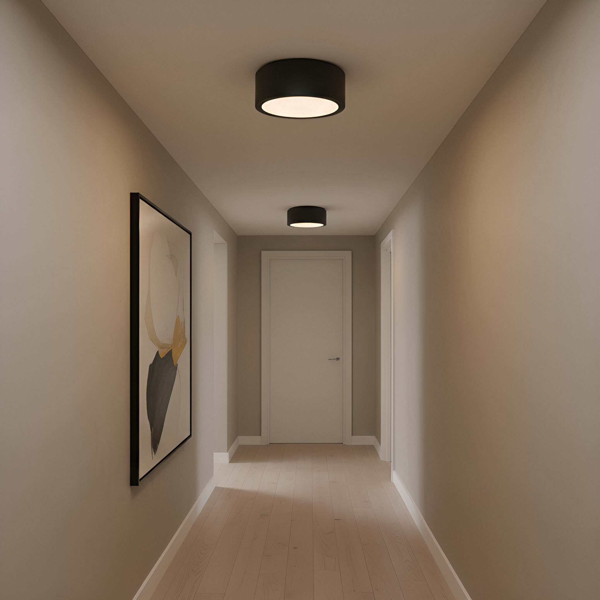 Albee 1 Light 10 inch Midnight Black Flush Mount Ceiling Light, Small