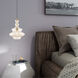 Art Glass 1 Light 12 inch Antique Brass Mini Pendant Ceiling Light