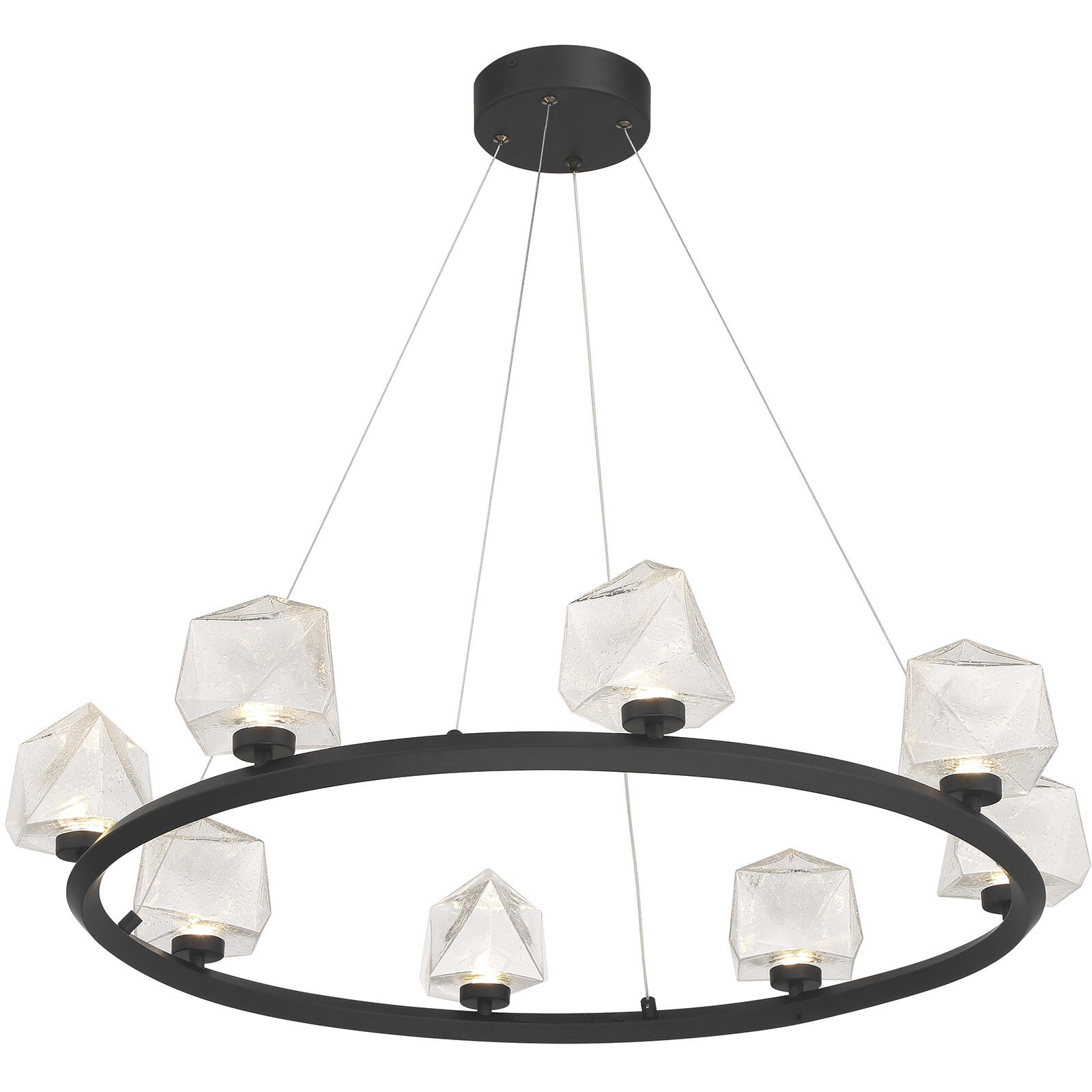 Castello LED 33.63 inch Matte Black Chandelier Ceiling Light