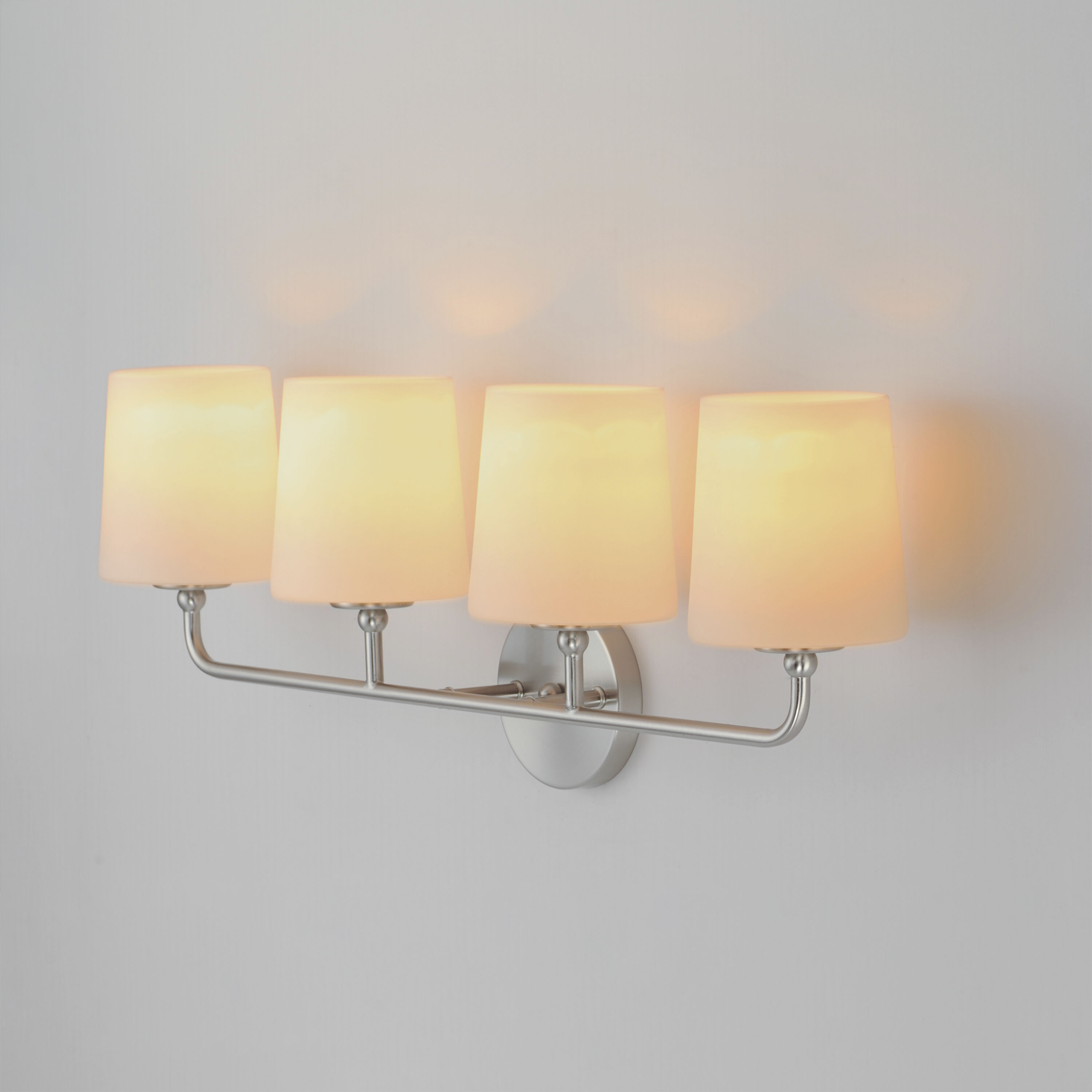Bristol 4 Light 29 inch Satin Nickel Bath Vanity Wall Light