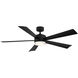 Wynd 60 inch Matte Black Downrod Ceiling Fan in 3000K, Smart Ceiling Fan