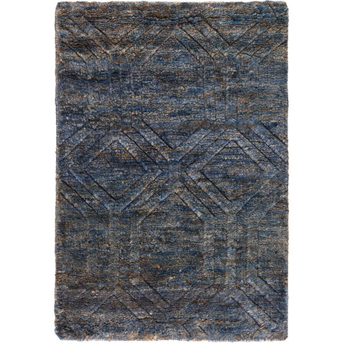 Galloway 36 X 24 inch Navy, Khaki, Dark Brown Rug