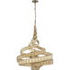Flow 6 Light 26 inch Baguette and Natural Rattan Pendant Ceiling Light in Baguette/Natural Rattan, Smithsonian Collaboration