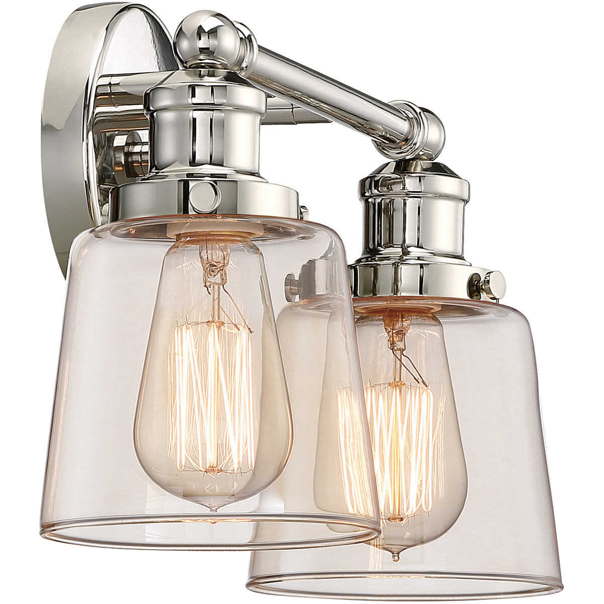 Union 2 Light 15 inch Polished Nickel Bath Light Wall Light