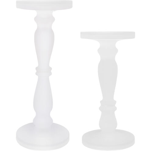 Anita 10.6 X 5.1 inch Candleholder in Frosted Clear