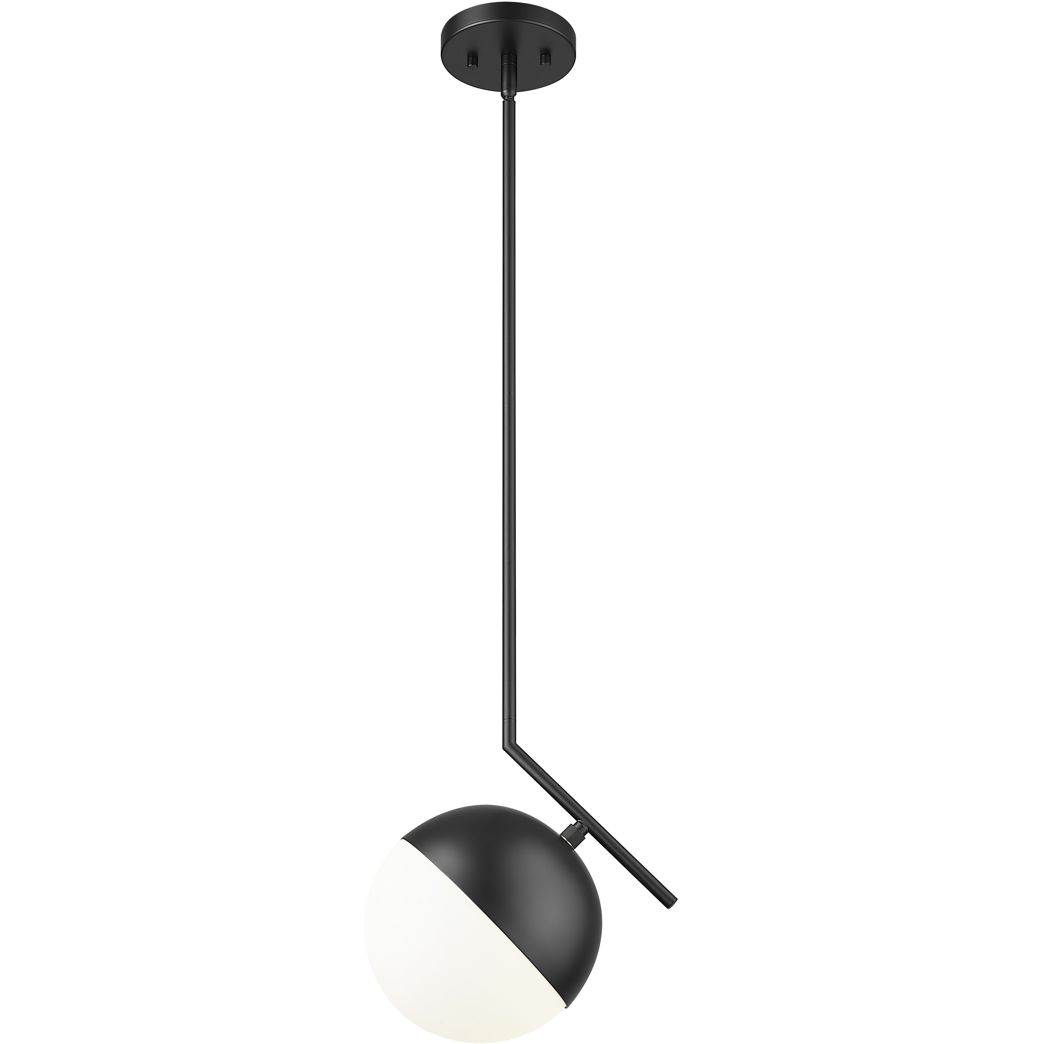 Realm Sphere 1 Light 10.75 inch Matte Black Pendant Ceiling Light