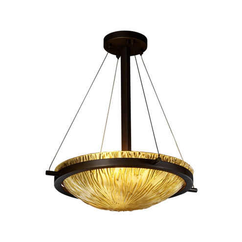 Veneto Luce LED 21 inch Dark Bronze Pendant Ceiling Light in 3000 Lm LED, Whitewash (Veneto Luce), Ring