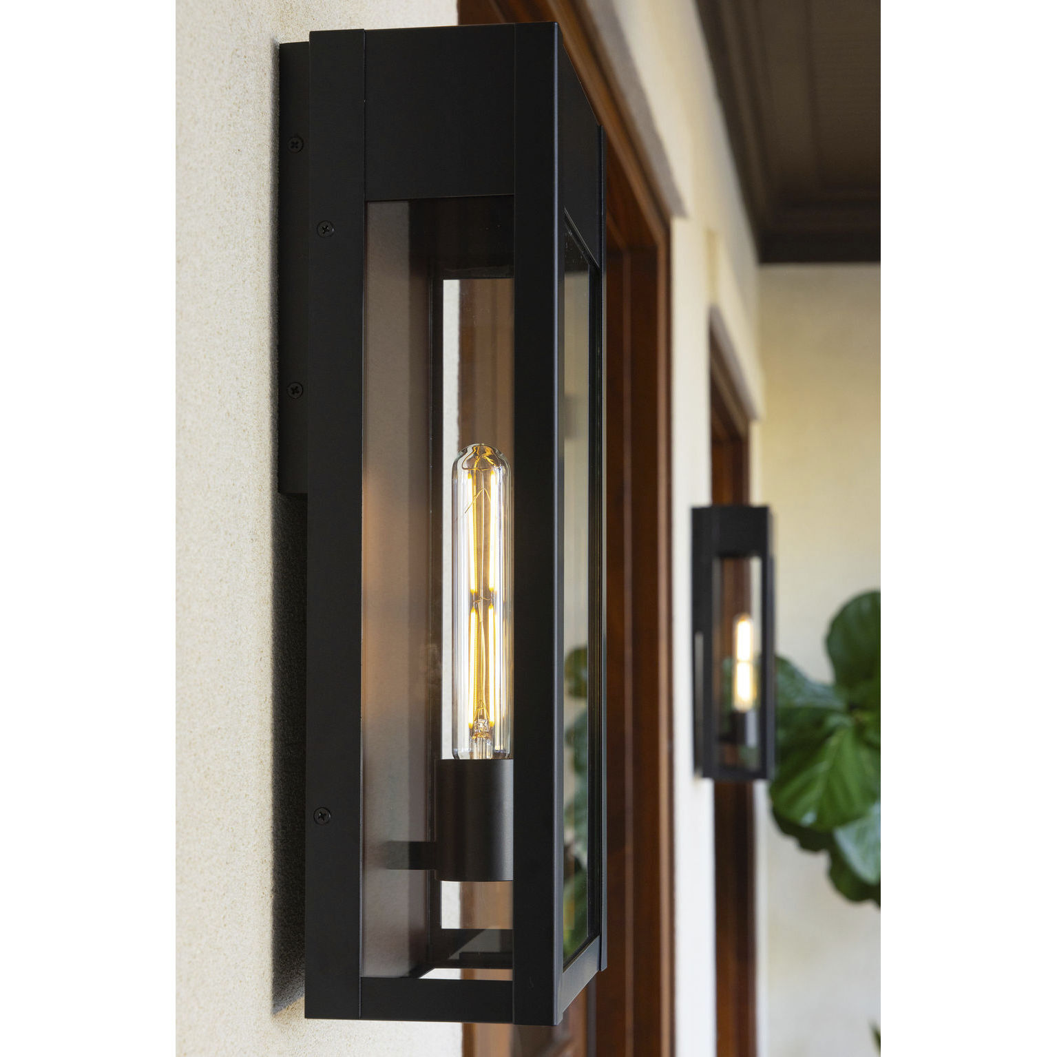 Maren 1 Light 18 inch Matte Black Outdoor Wall Lantern, Large