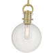 Glanora 1 Light 8 inch Vintage Brass Mini Pendant Ceiling Light