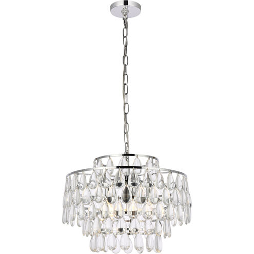 Mila 5 Light 18 inch Chrome Pendant Ceiling Light