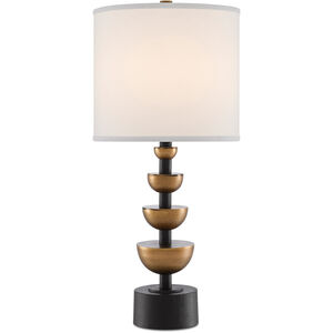 Chastain 29 inch 150 watt Antique Brass/Black Table Lamp Portable Light