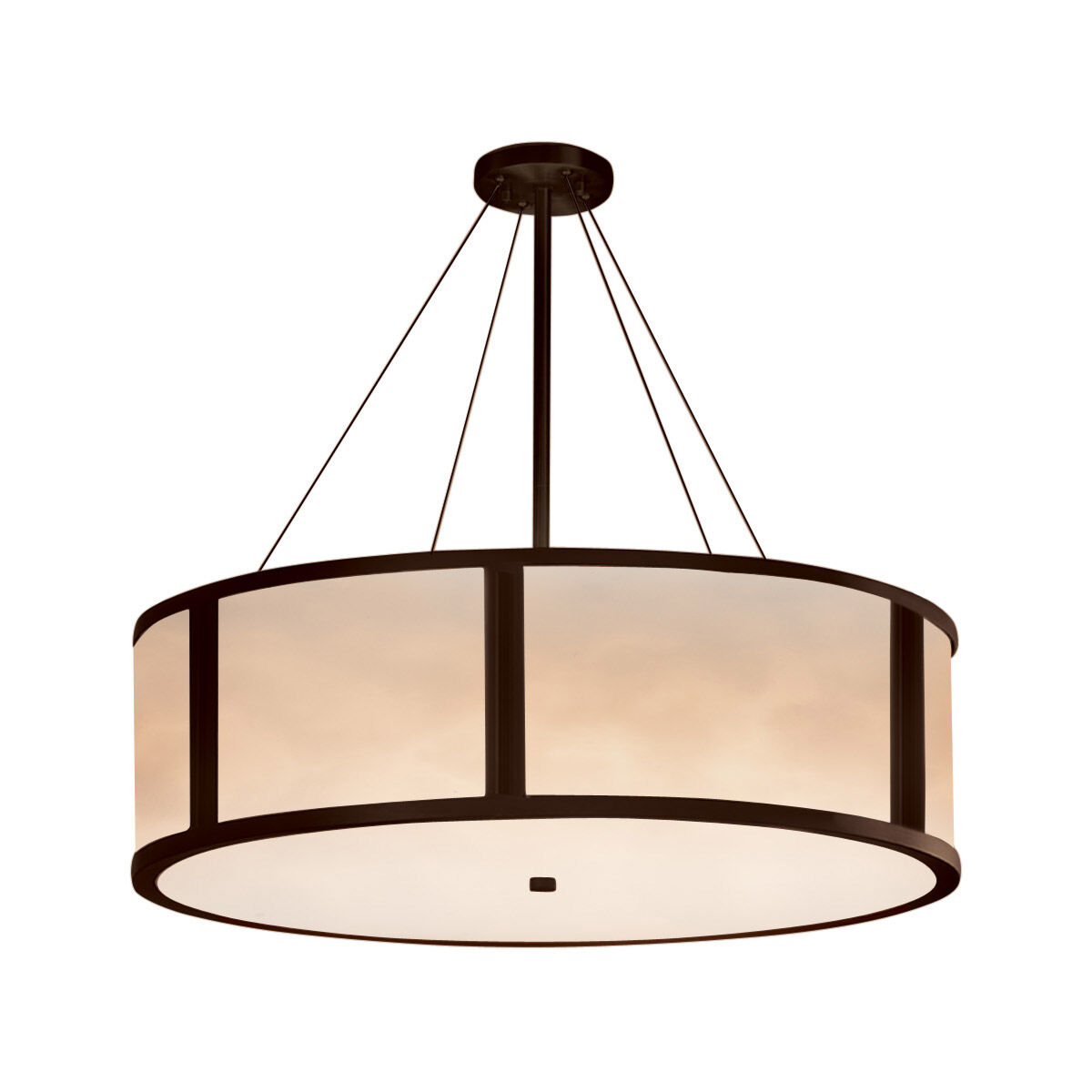 Clouds LED 48 inch Dark Bronze Drum Pendant Ceiling Light in 6000 Lm LED