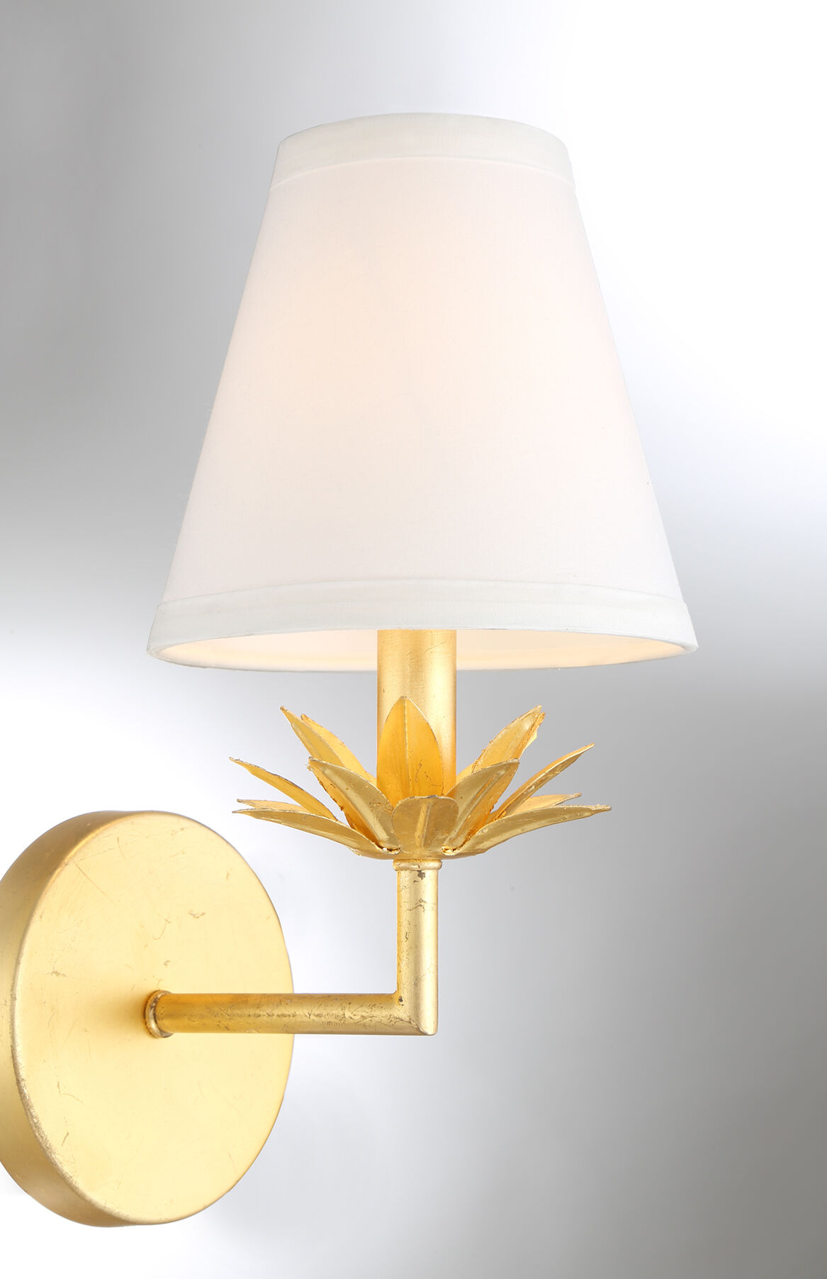 Vintage 1 Light 6 inch True Gold Wall Sconce Wall Light