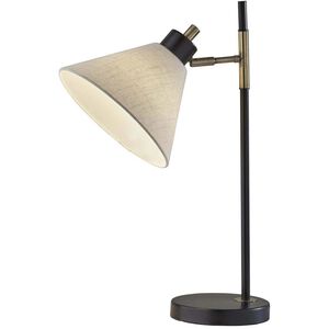 Matthew 22.5 inch 60.00 watt Black / Antique Brass Accent Table Lamp Portable Light 