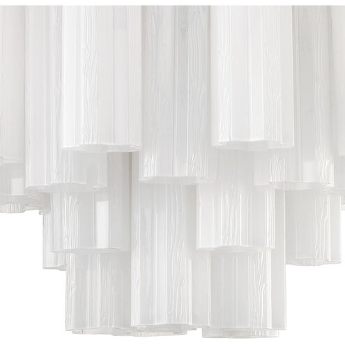 Addis 6 Light 19.75 inch Polished Chrome Chandelier Ceiling Light in Tronchi Glass White