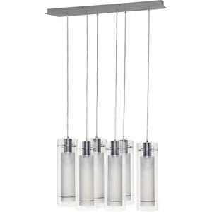 Frost 6 Light 28 inch Polished Chrome Linear Pendant Ceiling Light