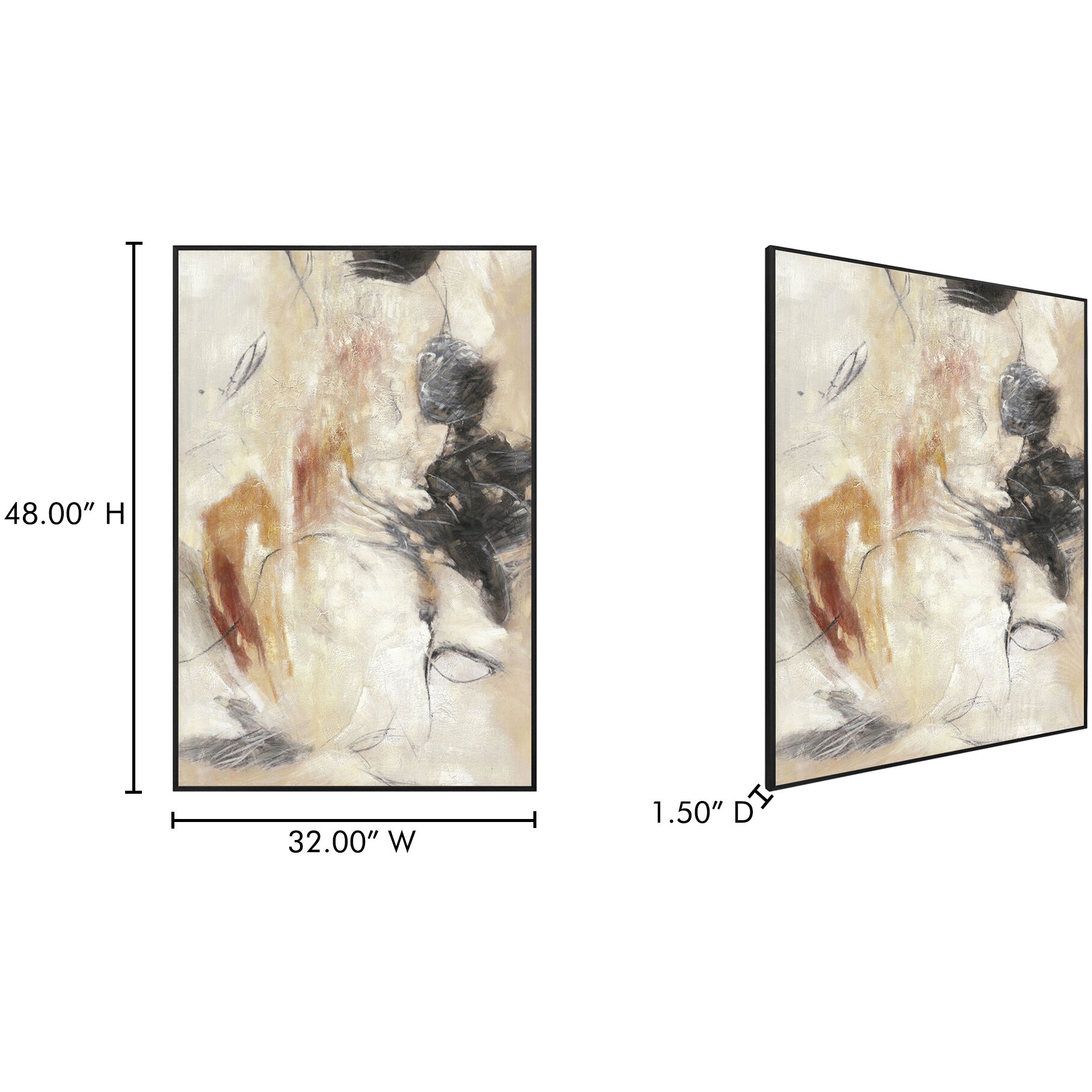 Rogue 48 X 32 inch Painting, Framed