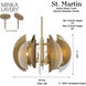 Saint Martin 8 Light 28 inch Ashen Gold Chandelier Ceiling Light